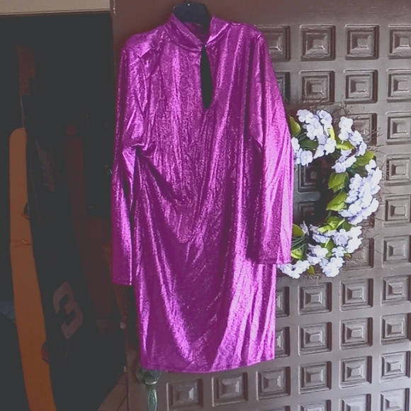 anna & sarah co Dresses & Skirts - Very shiny purple plus size dress in 3x